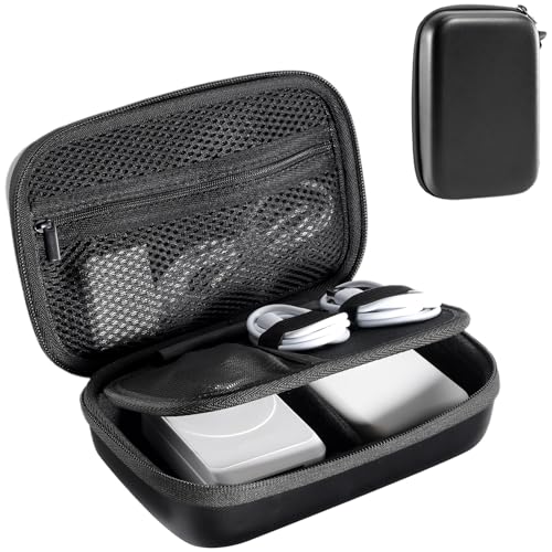 ProCase Estuche Compatible con MacBook Power Adapter Magic Mouse 2 Apple Pencil Guarda USB Flash Disk SD Tarjeta Cargador de iPad iPhone Funda Antigolpes para Accesorios Electrónicos -S, Negro