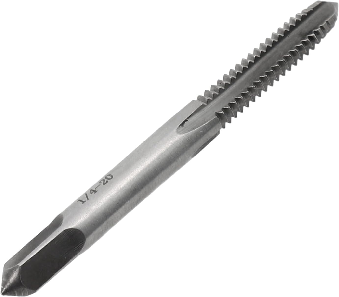 For HSS Spiral Point Tap /4-20 UNC- Right Hand Screw Tap 70mm for Blind Hole Thread Cutting in Steel Metal with Spiral Flute Chip Evacuation