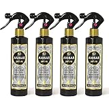 Ambar Perfums - Ambientador Spray Absorbe Olores Aire Limpio Especial Tejidos, ¡No mancha! Pack de 4 uds de 280 ml.