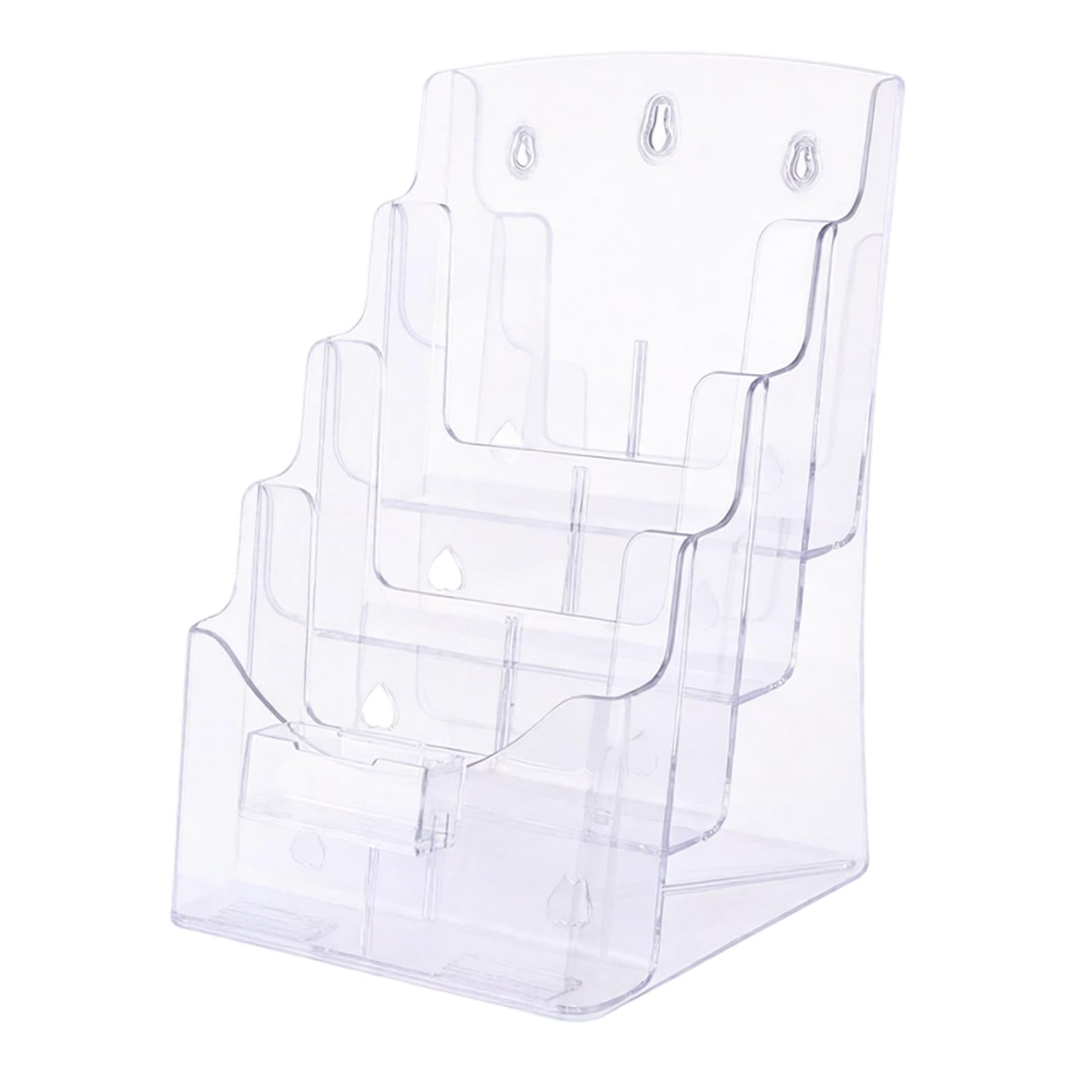 Zxfdsfdbnm Practical See Through Storage Stand Featuring Multiple Compartments for Easy Access to Files Clear Acrylic Shelf