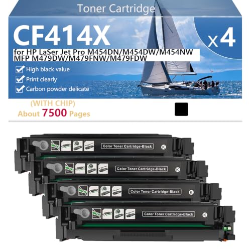 Cartouche CF414X noire pour HP Color LaserJet M454 : optimisez le flux de votre bureau