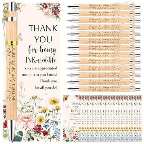 Stylos à bille et cartes pour la fête des enseignants lot pratique de 20