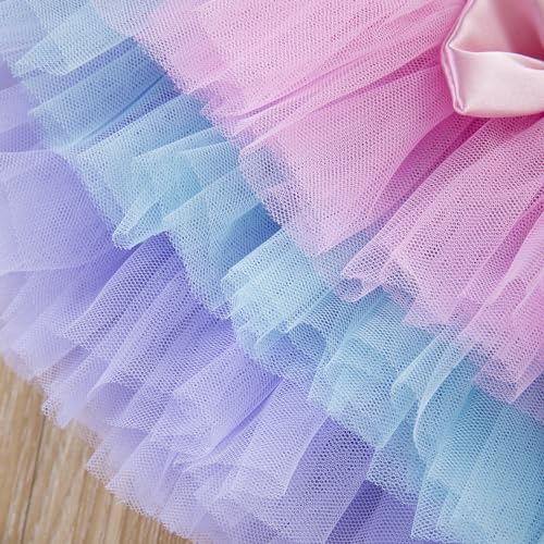 Winmany Baby Mädchen ersten Geburtstag Kleidung 3PCS Bogen Stirnband Mein 1. Geburtstag Strampler Tutu Rock Cake Smash Outfit Set für FotoShooting (Rosa Krone, 12-18M)