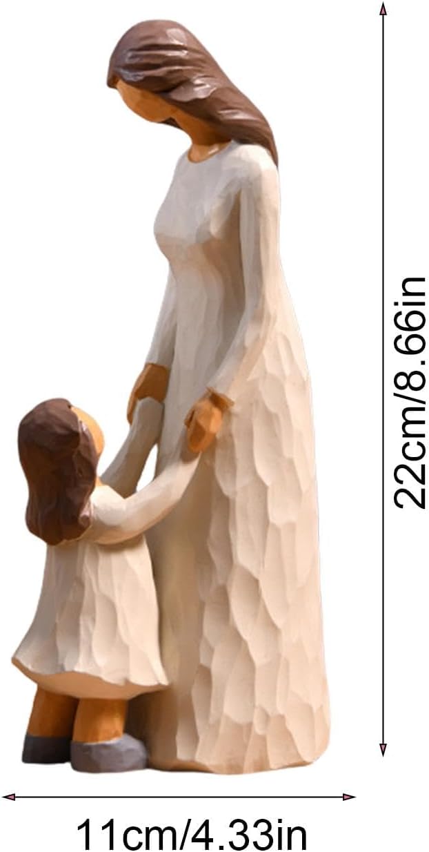 Decoration, Ornaments for Tables, Elegant Mom and Son Figurine Resin Table Ornament Home Decor Family Craft Creative Stand Sculpture Bookshelf & Bedroom image 2