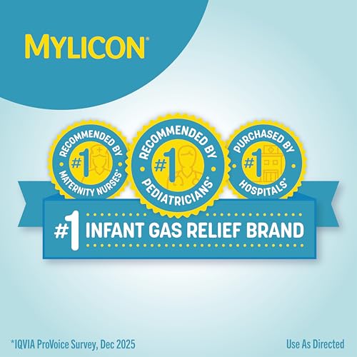 MYLICON Infants Gas Relief Drops for Infants and Babies, Dye Free Formula, 1 Fluid Ounce - Image 4