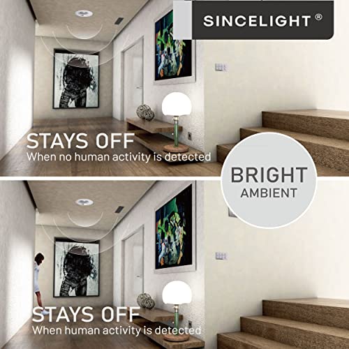 SINCELIGHT PIR Motion Sensor 12W Recessed Ceiling Light (Hole Cutout Φ75mm), Automatic ON/Off in Darkness - Image 4