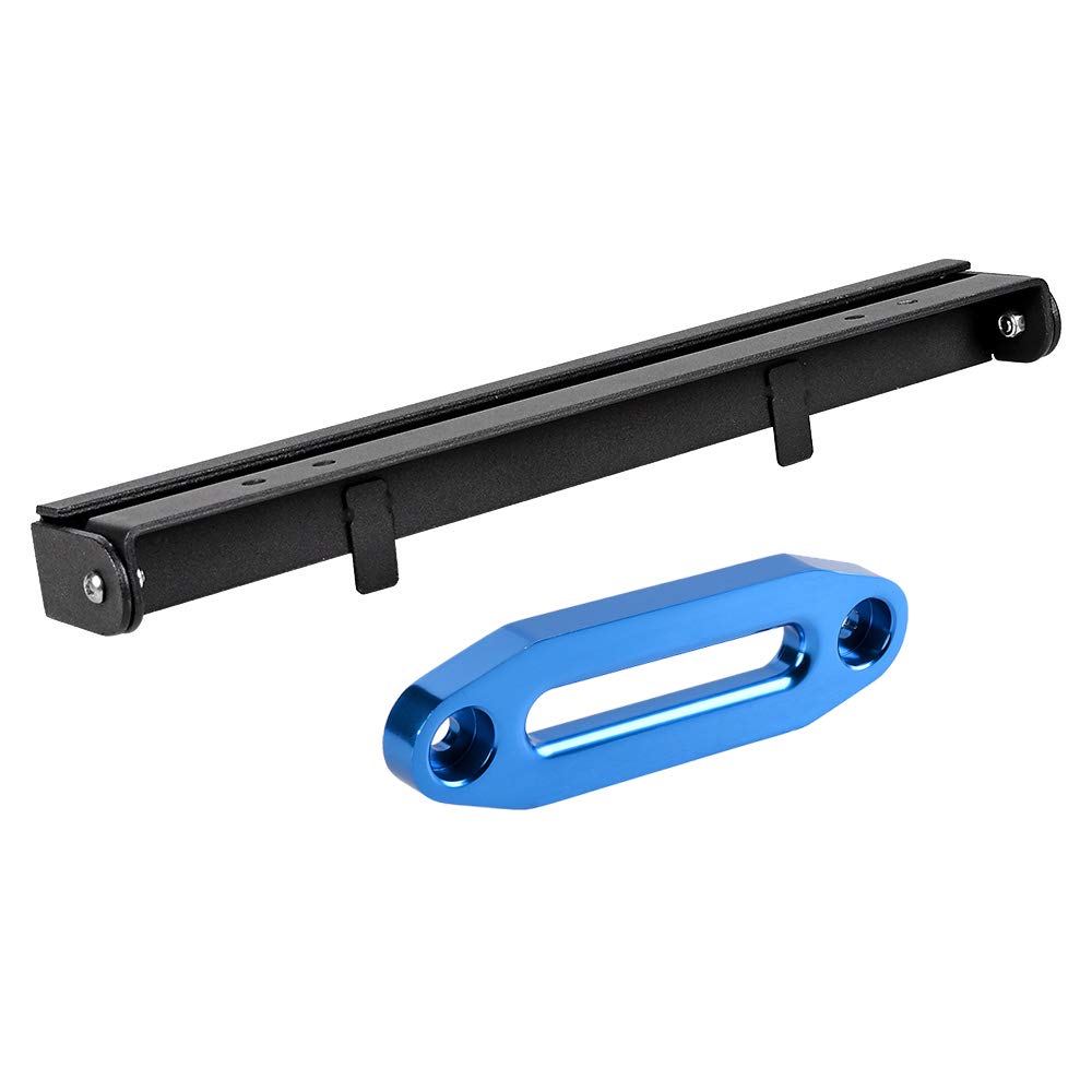 Anodized Blue Hawse Fairlead Aluminum 3500-5500lbs and Flip-Up Hawse Fairlead Mounted License Plate Holder Mounting Screw Kit Off-Road ATV UTV Truck 4x4