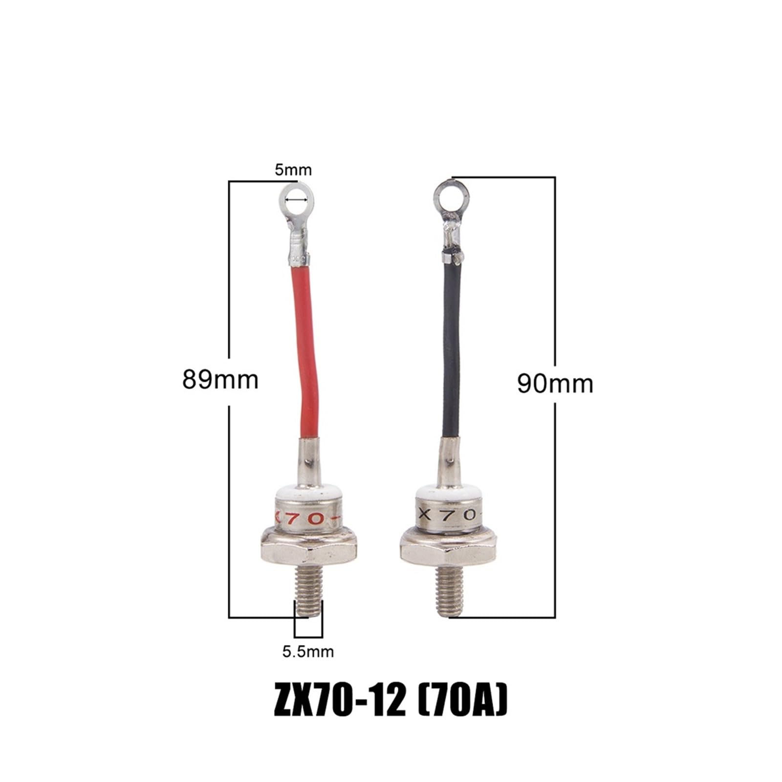 Gleichrichterdiode, EIN Paar, 25 A, 40 A, 70 A, Generator-Gleichrichterbolzendiode, männliche und weibliche Diode, Gleichrichter-Kits, Generator-Genset-Teile (70 A)