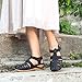 Hitmars Sandalias Mujer Verano Cuña Cómodos Casual Retro Wedge Zapatos de Playa Zapatillas de Vestir Talón 5cm A1-Negro 40 EU Imagen de Hitmars Sandalias Mujer Verano Cuña Cómodos Casual Retro Wedge Zapatos de Playa Zapatillas de Vestir Talón 5cm A1-Negro 40 EU