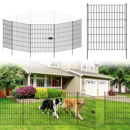 5stück Steckzaun Metall 101x71cm Steckzaun für Hunde,Dekorativer Gartenzaun