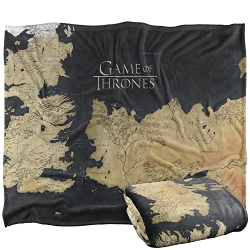 GAME OF THRONES Blanket, 152 x 127 cm, Westeros Map, Silky Touch