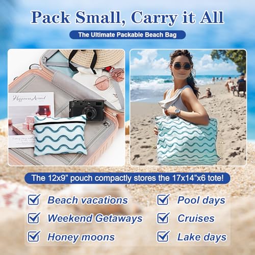 Bolso playero plegable para mujer miniatura 4