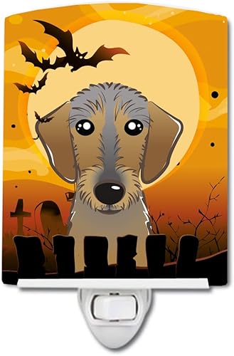 Caroline's Treasures BB1791CNL - Luz nocturna de cerámica de pelo ondulado de Halloween compacta, certificado UL, ideal para dormitorio, baño, disponible en Yaxa Venezuela