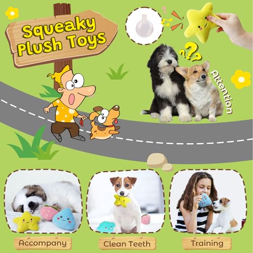 23 Pack Dog Toys for Small Dogs, Various Puppy Toys for Teething and Training, Include Colorful Ropes, Plush Squeaky Toys, Long-Lasting Chew Toys and Clicker 23 Pack Dog Toys for Small Dogs, Various Puppy Toys for Teething and Training, Include Colorful Ropes, Plush Squeaky Toys, Long-Lasting Chew Toys and Clicker