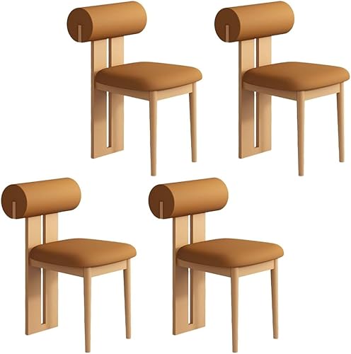 Miniatura 30 de YVYKFZD Juego de sillas de comedor de madera, sillas de cocina tapizadas, silla de comedor sin brazos, silla de sala de estar única, para oficinas,