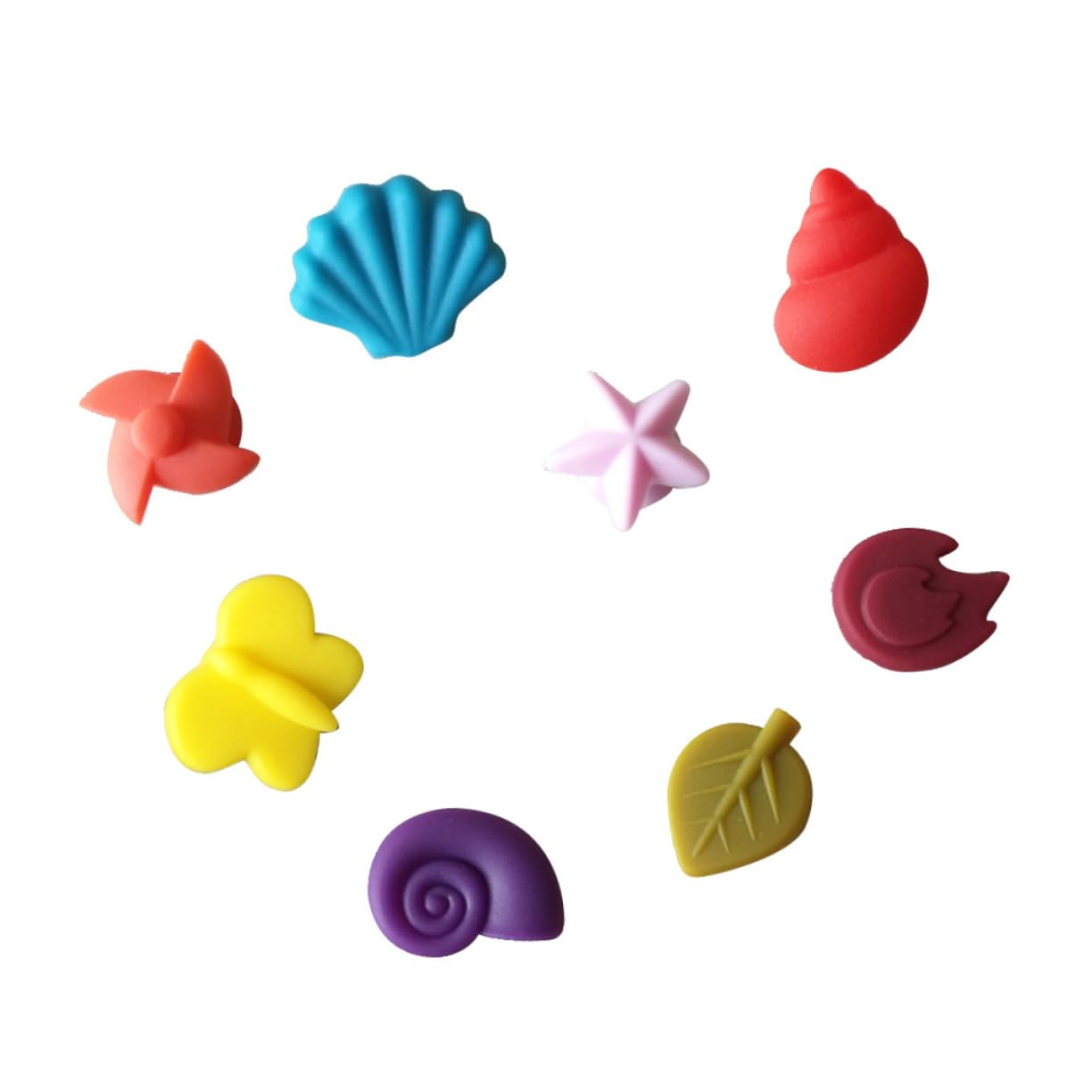 Amosfun 72 Pz riconoscitore di anelli di fascino del vino ciondoli identificativi del vino segnaposto bicchieri Segnaposti per bicchieri etichetta in silicone per tazza per la festa
