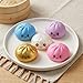 Flashing Dumplings,Soft and Cute Flashing Dumpling Toy,Dumpling Stress-Relieving Ball,Elastic Tabletop Toy,Soft and Squeezable Stress-Relieving Dough (White)