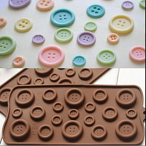 Amos Silicone 19 Cavity Big And Small Button Shape Chocolate Mould Pack Of 1 (Random Color), 21 x 11 x 2 Centimeters (B08K991KDK) Amazon Price History, Amazon Price Tracker