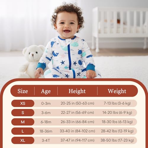Image of Baby Sleep Suit 1.0TOG Long Sleeve Wearable Blanket with Legs, Soft Sleeping Bag with Feet newborn to 24 Months