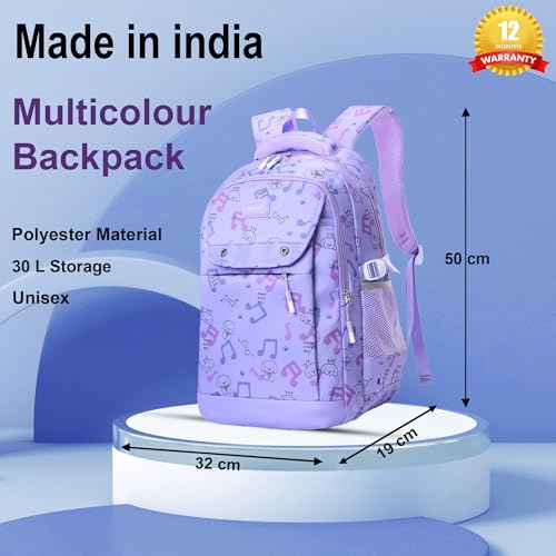 Image of Tinytot 30 Litre Waterproof School Backpack Bags for Women - Large 19 Inch Laptop Bag for Boys &Girls 12+ Years, College Bag for Girls and Boys, Men, Women - Ideal for Office, Travel, School, College