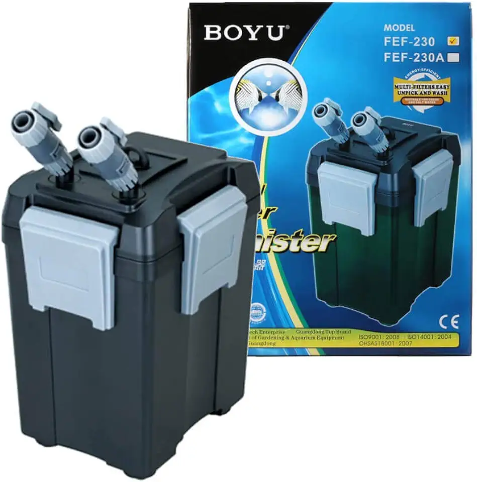 BOYU - Filtro Canister FEF-230 (100 - 300L) 800 L/H 110V (Preto)