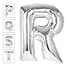 Lovne 40 Inch Silver Alphabet R Balloon Birthday Party Decorations Helium Foil Mylar Letter Balloon