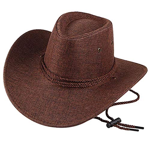 Wbeng Sombrero de vaquero unisex, adulto