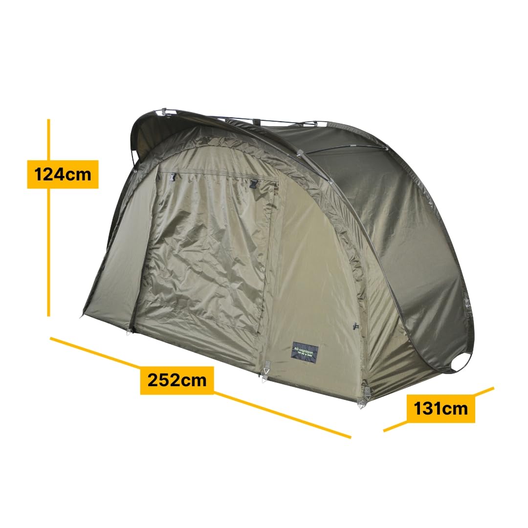 MK-Angelsport Pop Up Bivvy (medidas: 252 x 131 x 124 cm) Tienda de campaña para festivales de pesca