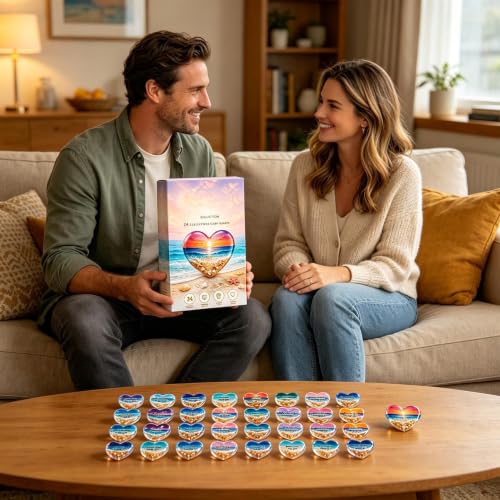 Cristal de playa en forma de corazón para combatir el estrés diario con recuerdos marinos 3