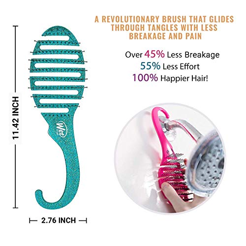 image for Wet Brush Hair Brush Shower Detangler - Green Glitter - Exclusive Ultr