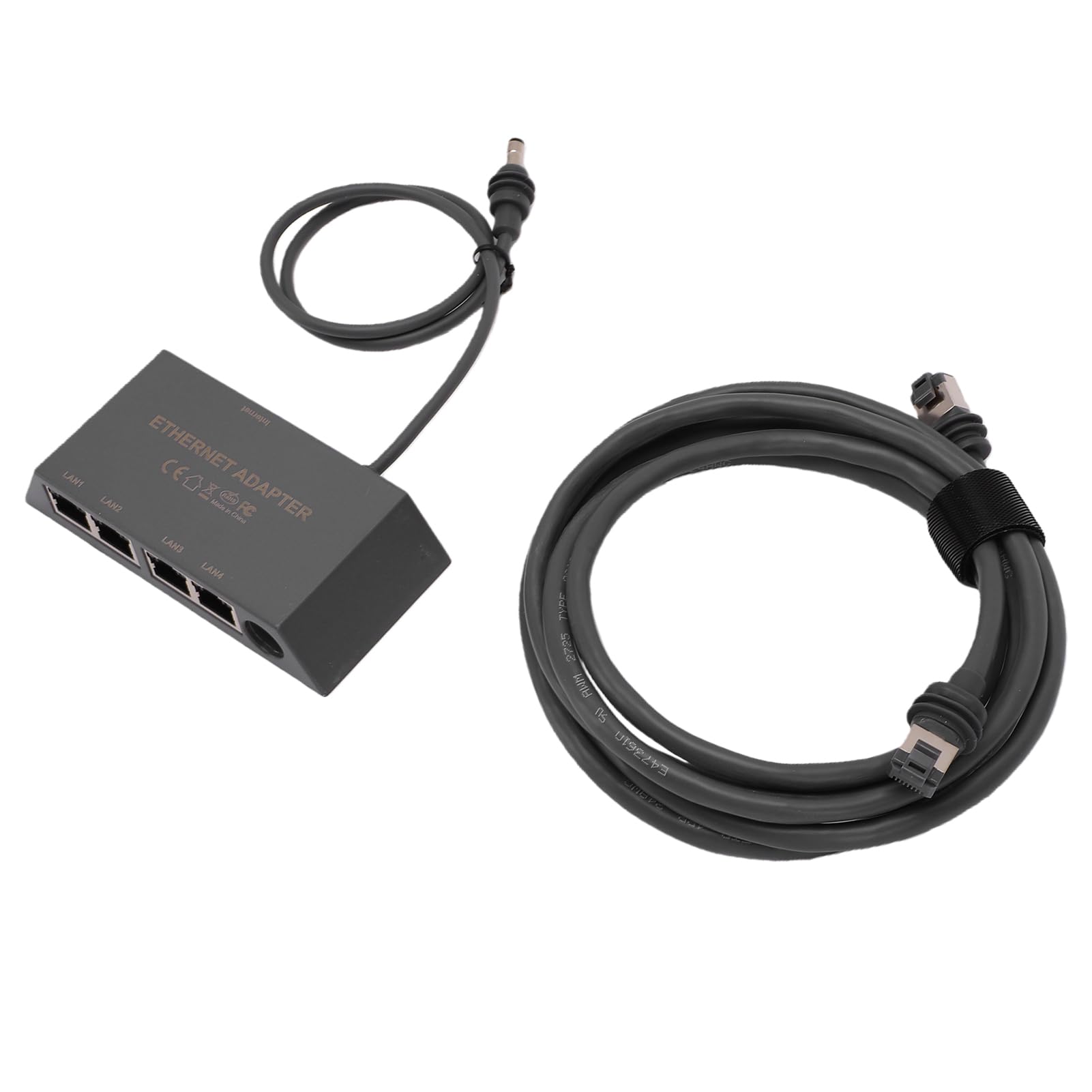 Generic Adattatore Mini Ethernet di Terza Generazione Connessione Stabile per 4 Dispositivi Ideale per Streaming e Giochi Cavo da 2 M Incluso