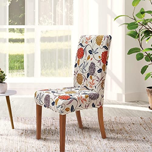 Springrico Chair Covers For Dining Room 6 Pack, Stretch Dining Chair Cover, Washable Spandex Kitchen Parsons Chair Slipcovers, Removable Seat Protector For Home Or Party (Set Of 6, Floral4) #TOP2