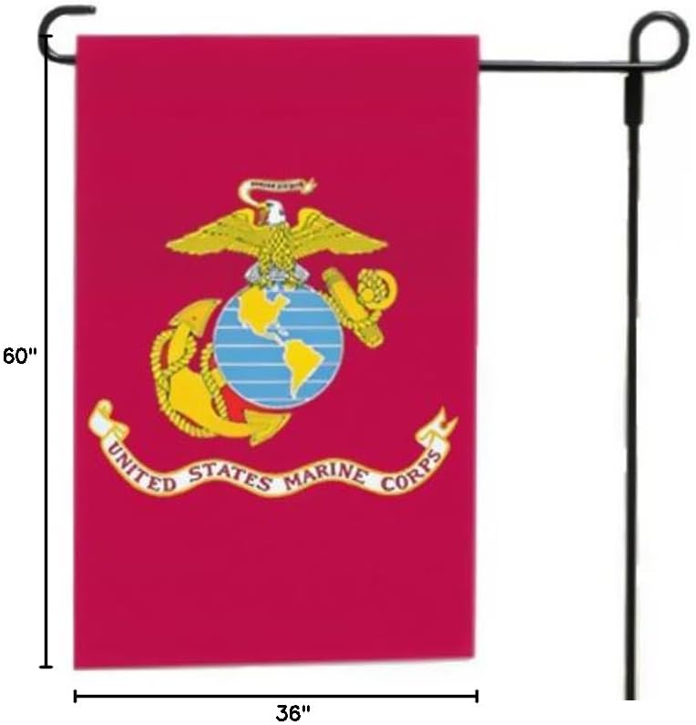 Valley Forge, Marine Corps Garden Flag, Nylon, 12"x18", 100% Made in America, Printed, Sleeved Garden Flag