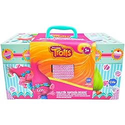 Maletin Fantasia Artistico Trolls, maletín Fantasía artístico Deluxe (Cife Spain 40531)