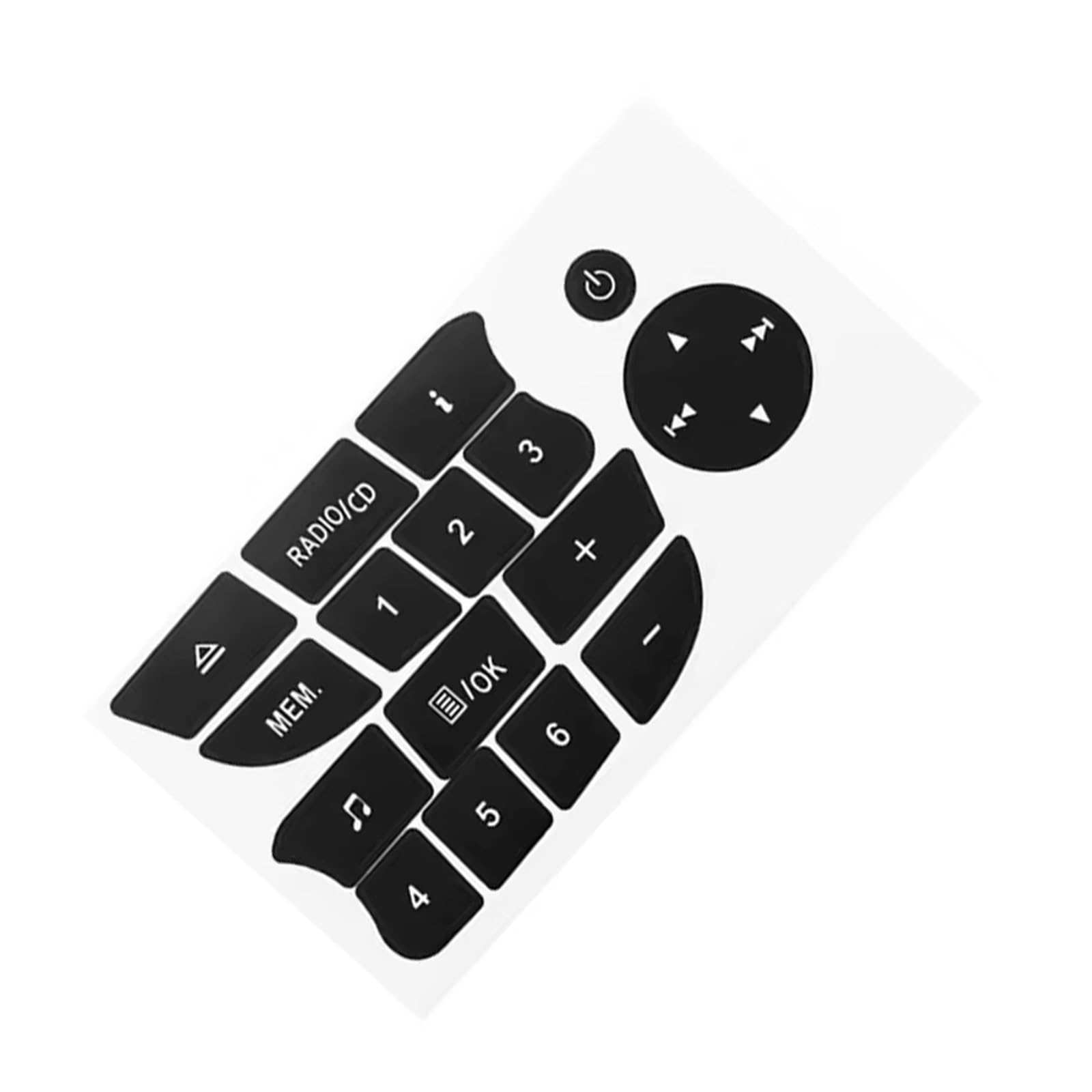 Decorative Stickers Compatible with Clio for Megane 2009 2010 2011 Car Button Repair Stickers CD Radio Audio Button Repair Decals