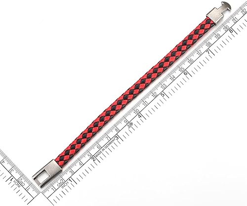 Miniatura 5 de COOLSTEELANDBEYOND Braided Leather Bracelet for Man Women, Leather Bangle Wristband, Vintage Hook Clasp