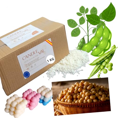 CANDLEVAL CERA DE SOJA DE ALTO PUNTO DE FUSION (CERA DE SOJA APF, 1 KG)