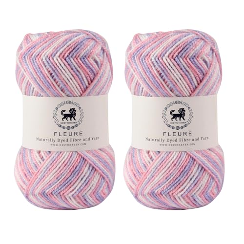 Image of Nestnhaven Acrowools Fleure Hand Knitting and Crochet Yarn. Pack of 1 Ball - 100gms. Shade no - NNHF (Multicolor14) | (200 Gm)