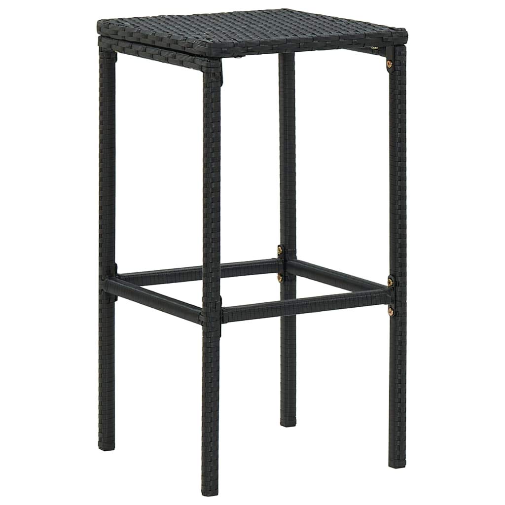 vidaXL Set Bar da Giardino 5 pz con Cuscini Polyrattan Nero