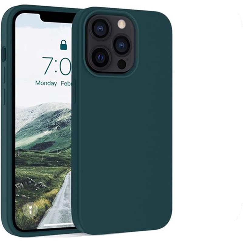 Iphone Pro Case Green 13 For Iphone 13 6 7 Max Pro Awjk 6 7 Cover Inch Case Slim Silicone Gel Liquid Max Shockproof For 21 Green Case Protective