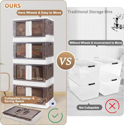 Image of JD FRESH Plastic Double Door Wardrobe for Storage /Storage Organizer /Kitchen Cupboard /Versatile and Sturdy Almirah for Clothes /Closet for Bedroom /Living Room /Laundry Room /Study - 2-Tier(White)