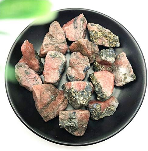 St 100g 20-50mmの天然ピンクのロジコロジーと黄鉄鉱の共生結晶鉱物標本天然石と鉱物 TL314