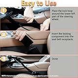 Steering Wheel Lock Anti Theft Car Security Device with 3 Keys Titan Lock Steering Wheel Seat Belt Lock Heavy Duty Fits Most Vehicles for Cars Trucks Vans SUVs Easy Install - Image 6