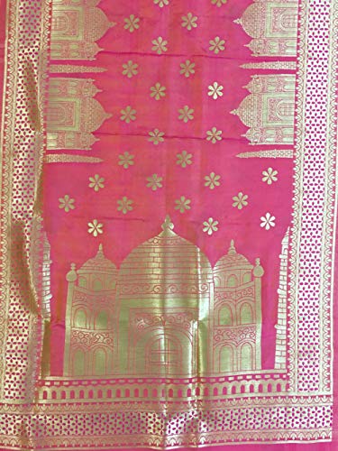 themilestocks Indian Bridal Wedding Pakistani Banarasi Women Woven Cotton Silk Veil Dupatta Stole Chunni Shawl Scarf2