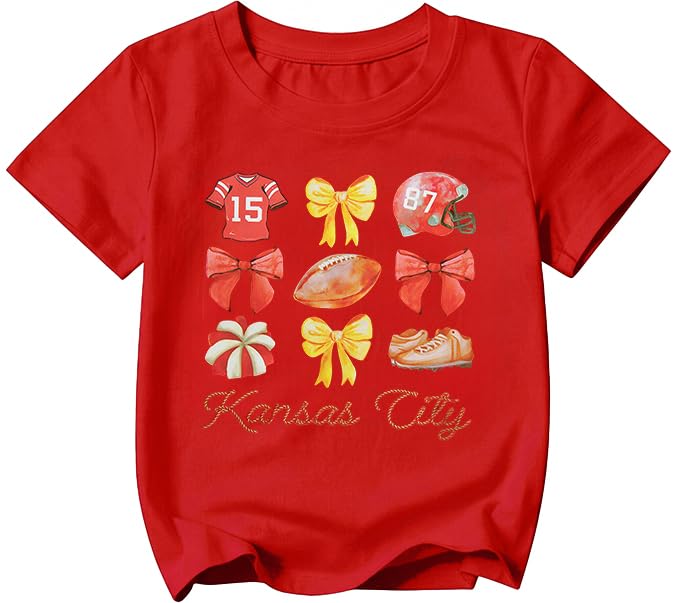 FAYALEQ Football Shirts for Girls Boys Game Day Shirt Softball Season Tee