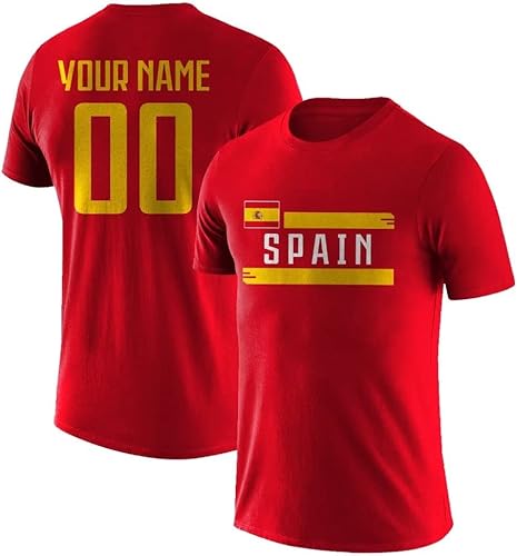 Custom Soccer National Team T-Shirt Personalized Short Sleeve Customized Any Name and Number disponible en Yaxa Colombia