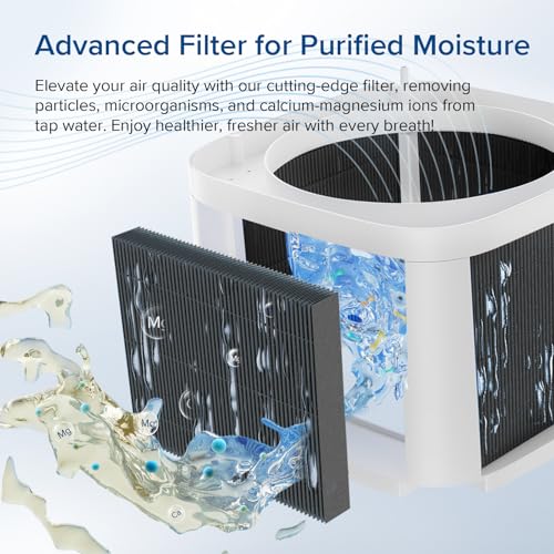 Image of LEVOIT 4-Pack Replacement Filters for Superior 6000S Smart Evaporative Humidifier, Captures Large Particles & Minerals, Extends Filter Life up to 6 Months, Gray