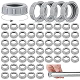 Pushglossy 50 Pcs Plastic Insulating Bushing Threaded Electrical Bushings for Emt, Rigid or Imc Conduit Fitting (1 Inch)