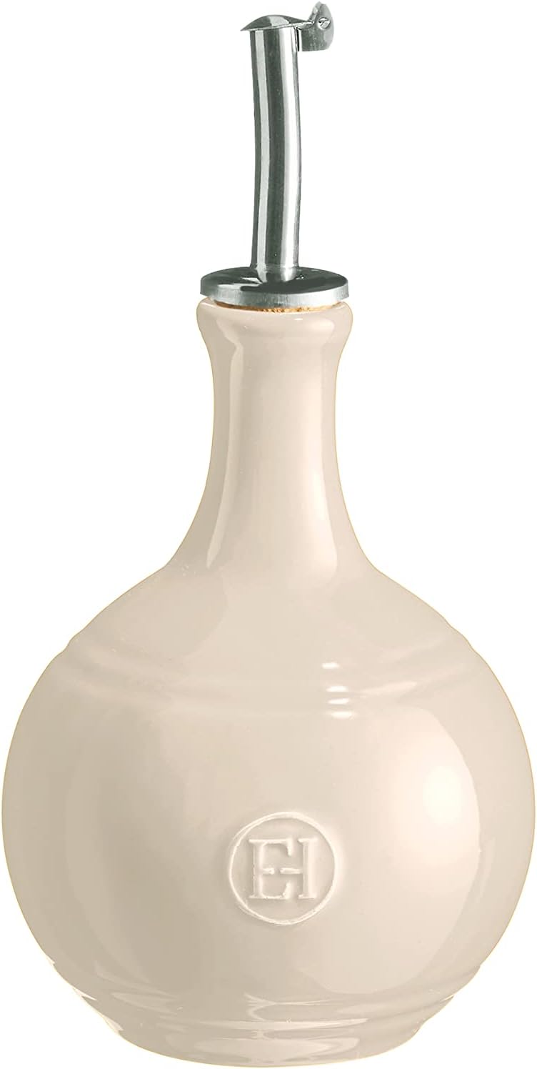 Stainless Steel Spout, Clay Vinegar Cruet Bottle, 15.2oz