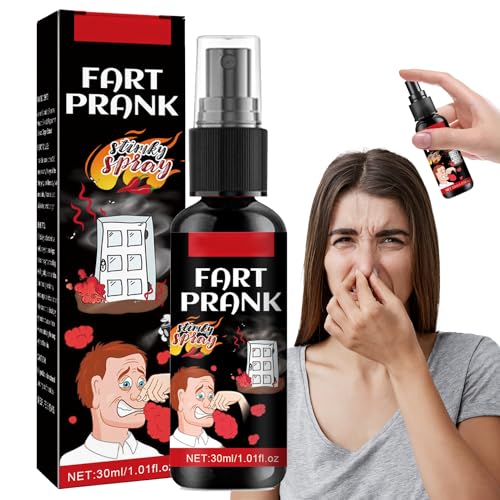 Potente Líquido Pedos, Broma Spray con Olor, Spray Juguete Broma de Olor, Líquido Broma Pedo, Aerosol Pedos, Apestoso Spray, Juguete de Broma de Olor para Halloween, 30ML, Sabor a Chile